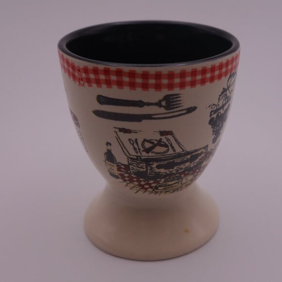 Paris depuis 1889 Au Menu ou A la Carte Tour Eiffel Ceramic Egg Cup - Picture 5 of 10